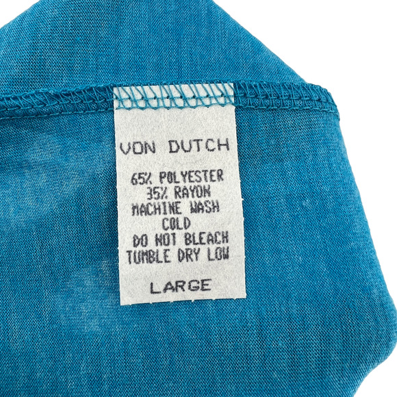 Von Dutch Baby Tee T-Shirt Y2K 2000s Large - Picture 10 of 11